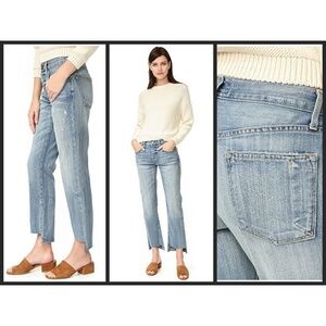 💕CURRENT/ELLIOTT💕 Crossover Step Hem Jeans First Love Destroy 27 NWT